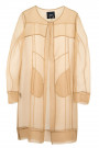 Diana Chic Long Silk Coat in Sienna Brown