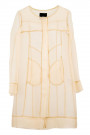 Diana Chic Long Silk Coat Quartz Beige