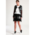 Silk & Cotton Black & White Two-Layer Skirt SISTE'S ITALY