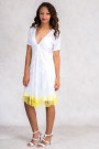 Face of Femininity Fringe Hem Designer Lace Dress