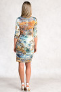 Siren Allure Print Dress Rhinestone Embellished