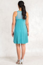 Opaque Turquoise Sleevless Dress by Siste's