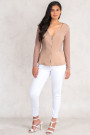 Siste's Cupro Jacket With Sheer Sleeves And Back