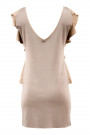 From Office To Outing Bodycon Dress With Frills In Cappuccino