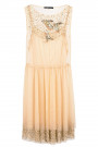 New Pearl In Town Sequined Lace Dress In Beige