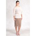 New Pearl In Town Sequined Long Skirt SISTE'S ITALY Brown