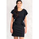 From Office To Outing Stylish Frills Dress SISTE'S ITALY Black