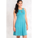 Gorgeous Velvety Shine Turquoise Summer Dress SISTE'S ITALY