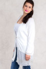 It's All for You Cotton Sequined Cardigan in White