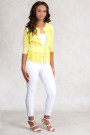 Lovely Romantic Linen Jacket in Yellow 