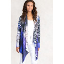 Purple Leopard Jersey Cardigan Shining Satin Front S-TWELVE EXCLUSIVE