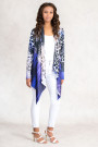 Purple Leopard Digital Print Cardigan