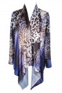 Purple Leopard Digital Print Cardigan