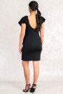 From Office To Outing Bodycon Dress With Frills In Black