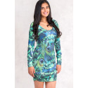 Fairy Dreams Chilly Season Dress in Shades of Green MAYENTL PARIS