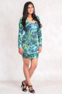 Fairy Dreams Print Dress In Shades Of Green