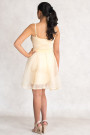 Diana Chic Slip Dress with Silk Skirt in Quartz Beige