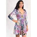 Simply Gorgeous Designer Print Dress Empire Waist MAYENTL PARIS