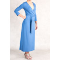 Stylish Classic Long Wrap Dress SISTE'S ITALY Blue