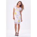 Light & Feminine Yellow Flowers Lace Dress NO-NA ITALY