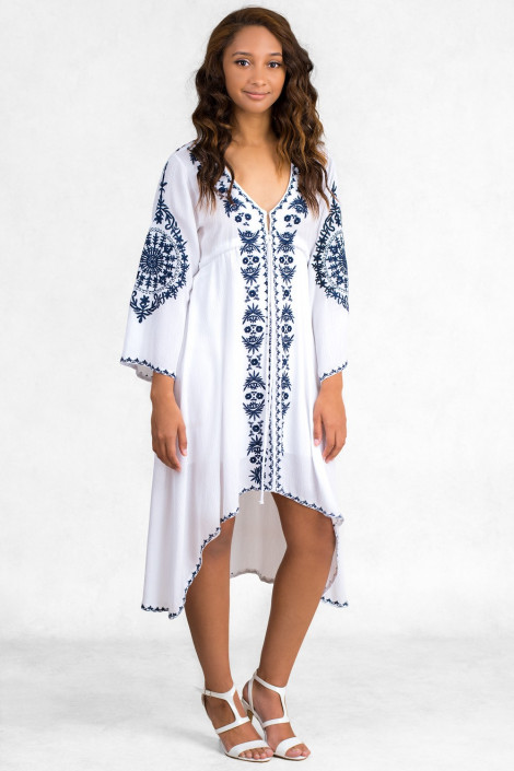 Love Summer Cotton Embroidered Tunic 