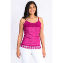 Lovely Romantic Linen Top Pink NO-NA