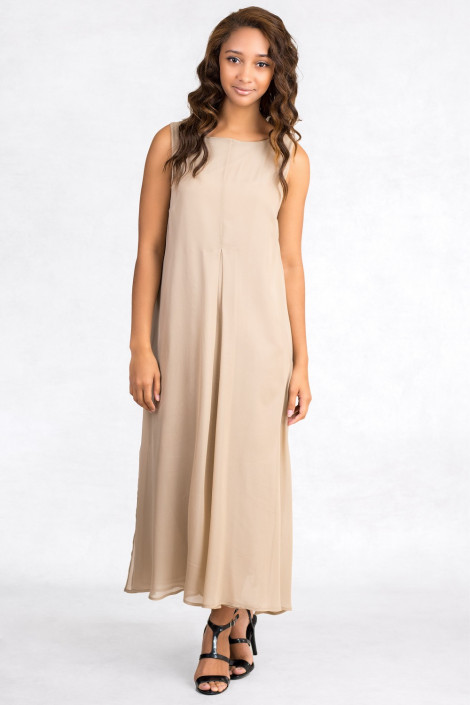 Flattering For Everyone Long Silk Dress