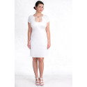 Style at Work Pearl White Midi Dress