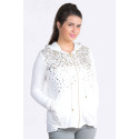 Plus Size Sequin Cotton Hoodie White MORE BY SISTE'S