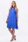 COCONUDA Bright and Weightless Silk Summer Dress in Blue