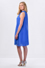 COCONUDA Bright and Weightless Silk Summer Dress in Blue