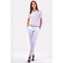 Refined Silhouette Structured White Pants SISTE'S ITALY
