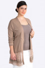 It's All for You Cotton Sequinned Cardigan in Brown