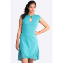 Exquisite Designer Cotton Sequin Dress SISTE'S ITALY Turquoise