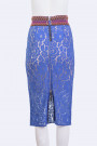 TENAX Blue Lace Skirt with Back Zipper