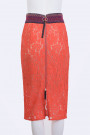 TENAX Red Lace Skirt with Back Zipper