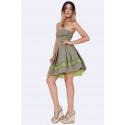 Naughty Girl Layered Cotton Summer Dress SISTE'S ITALY Green