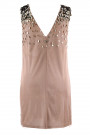 Shining Little Leaves Sequined Dress in Brown