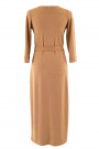 Style at Work Jersey Wrap Dress in Brown