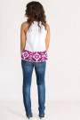 Designer's Embroidery Cotton Top With Spagetti Straps