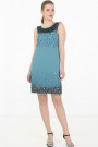 Shining Little Leaves Sequined Dress In Green
