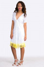 Face of Femininity Fringe Hem Designer Lace Dress