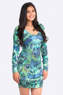 Fairy Dreams Print Dress In Shades Of Green