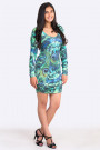 Fairy Dreams Print Dress In Shades Of Green
