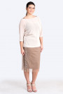 New Pearl in Town Sequined Lace Skirt in Brown