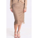 New Pearl In Town Sequined Long Skirt SISTE'S ITALY Brown