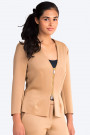 Wardrobe Essential Short Jacket Zip Closing in Brown