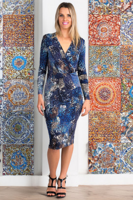 Shine With Confidence Long Elegat Print Dress