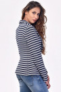 SISTE'S Blue and White Striped Jacket