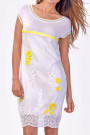 Face of Femininity Lace Designer Dress with Yellow Flowers
